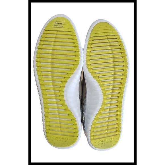 Cole Haan Grand.OS Waterproof Suede Hiking Boots Faux Fur Shearling Dove Gray 6 - Picture 9 of 13